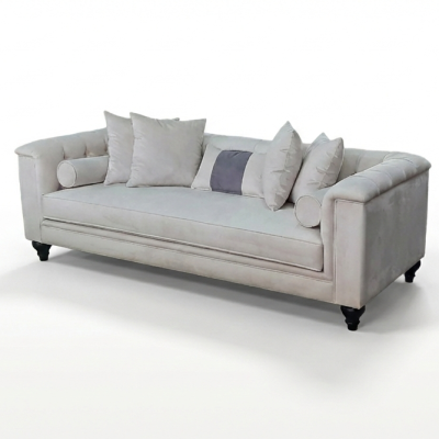 Beatrice Chester Kanepe Bej Kadife - 4