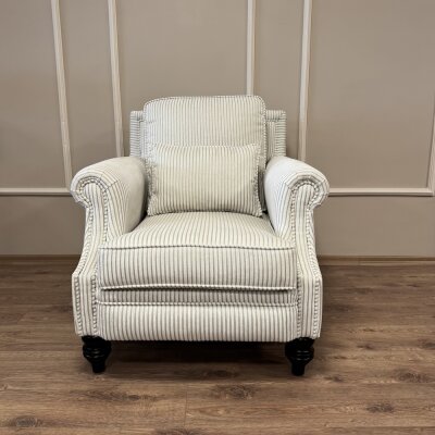 Bernard Berjer Çizgili Kadife Bej - 3