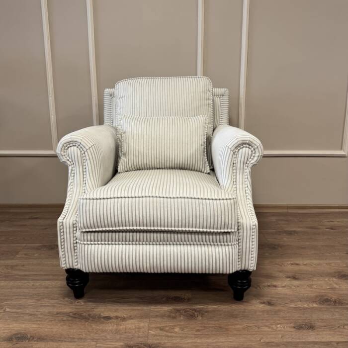 Bernard Berjer Çizgili Kadife Bej - 3