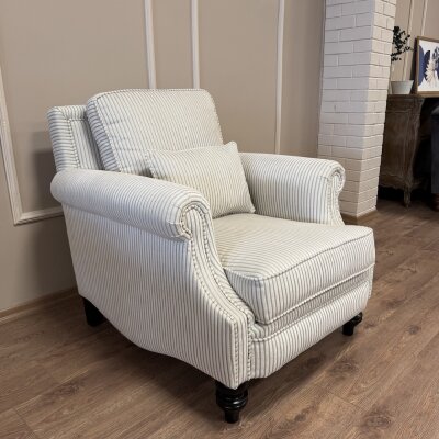 Bernard Berjer Çizgili Kadife Bej - 2