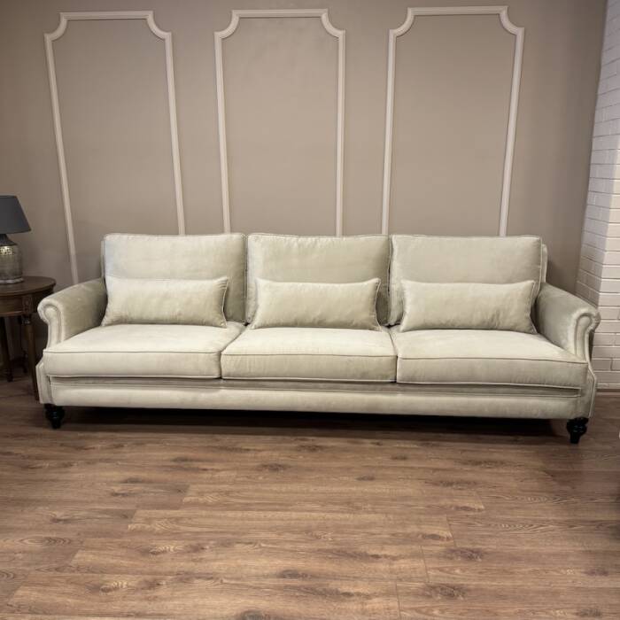 Bernard Kanepe Krem Kadife 3 Minderli - 3