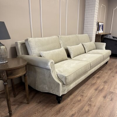 Bernard Kanepe Krem Kadife 3 Minderli - 2