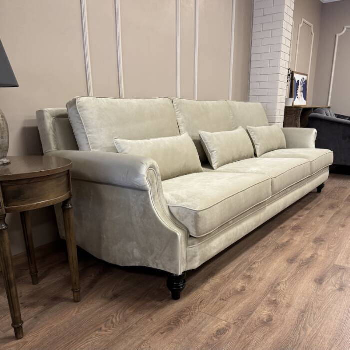 Bernard Kanepe Krem Kadife 3 Minderli - 5