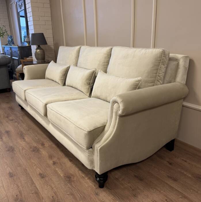 Bernard Kanepe Krem Kadife 3 Minderli - 6