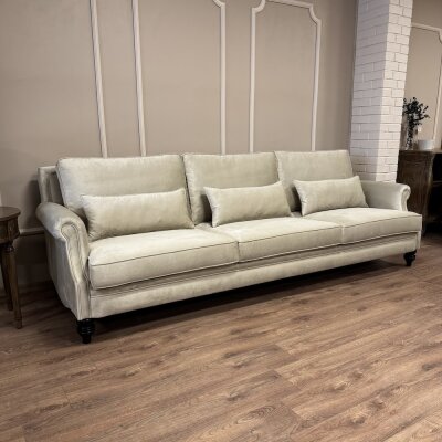 Bernard Kanepe Krem Kadife 3 Minderli - 7