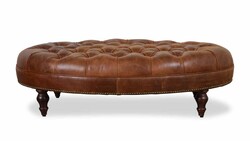 Chester Oval Puf - Thumbnail