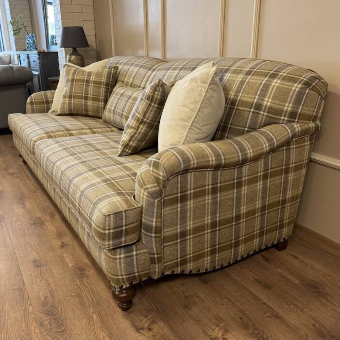 English Arm Kanepe Ekose Kahve - 4