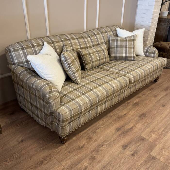 English Arm Kanepe Ekose Kahve - 3