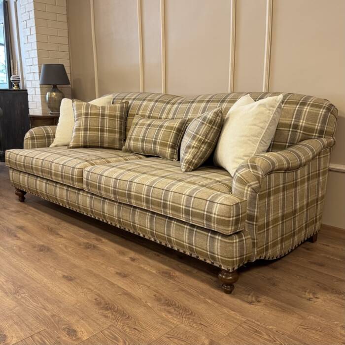 English Arm Kanepe Ekose Kahve - 5