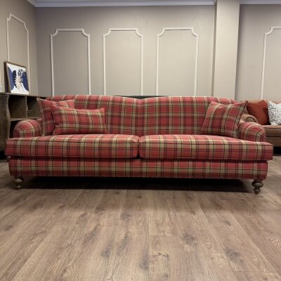 English Arm Kanepe Ekose Kırmızı  - 3