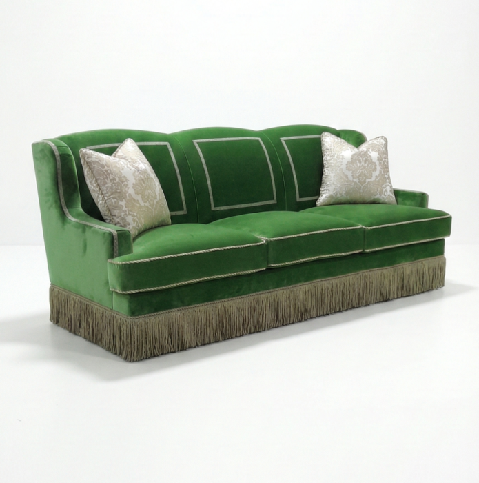 Klasik Kanepe Saçaklı Yeşil - 1