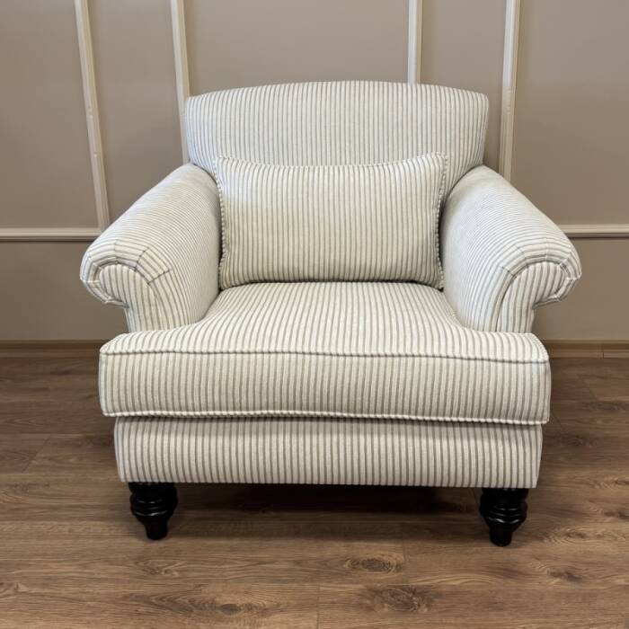 Maya Berjer Krem Çizgili Kadife - 2