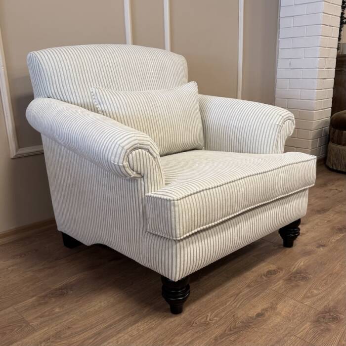 Maya Berjer Krem Çizgili Kadife - 3