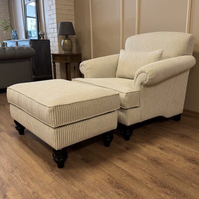 Maya Berjer Puflu Çizgili Kadife - 3