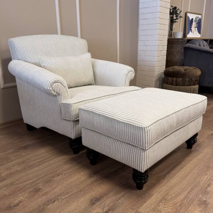 Maya Berjer Puflu Çizgili Kadife - 4