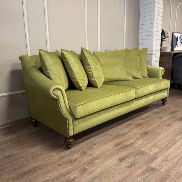 Nora Kanepe Eteksiz Yeşil Kadife - 2