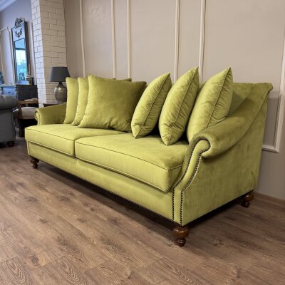 Nora Kanepe Eteksiz Yeşil Kadife - 6