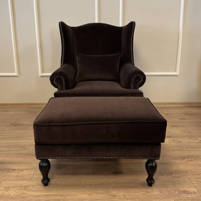 Roll Berjer Puflu Kahverengi Kadife - 2