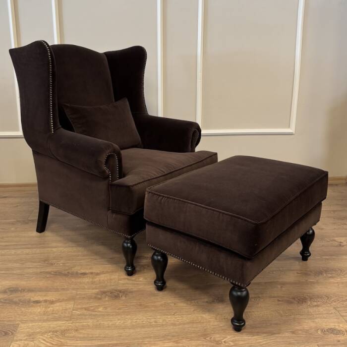 Roll Berjer Puflu Kahverengi Kadife - 4