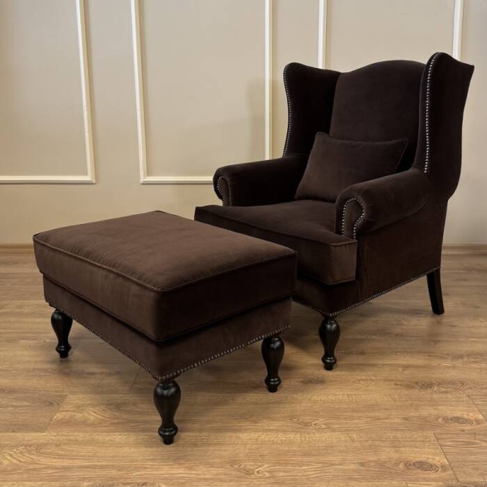 Roll Berjer Puflu Kahverengi Kadife - 3