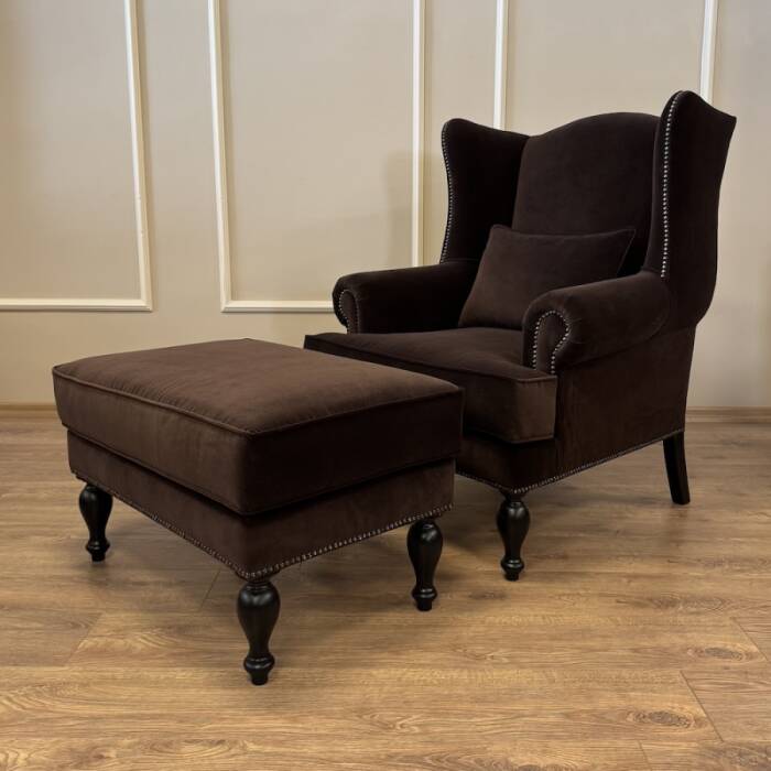 Roll Berjer Puflu Kahverengi Kadife - 5