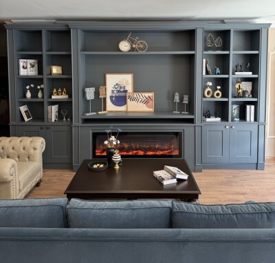 Tv Ünitesi Şömineli Gri-Blue - 3