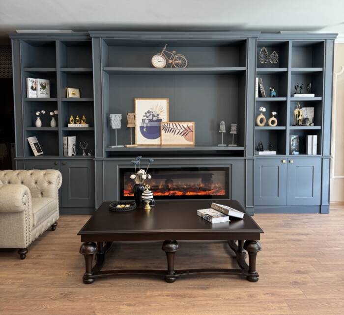 Tv Ünitesi Şömineli Gri-Blue - 1