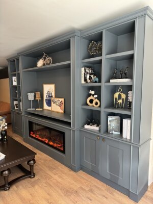 Tv Ünitesi Şömineli Gri-Blue - 2